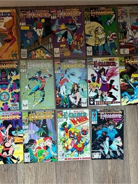 Marvel Excalibur Comic Collection — Purple, Blue, Red Covers